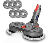 Limpiaparabrisas motorizado con cepillo Turbo Compatible con Dyson V7, V8, V10, V11, V15, aspiradora, pulidor de suelos de Lava, mármol, madera