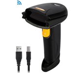 Escáner de código de barras inalámbrico con Bluetooth 4.0 y USB 3.0 con cable, lector de código de barras láser de inventario portátil 1D
