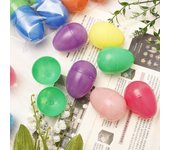 12pcs/24pcs Games Crafts Fillable Egg Plastic Easter Decor Easter Eggs  Easter egg hunt, Colorful Fillable 12PCS