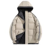 Abrigo de algodón cálido de invierno, chaqueta de algodón con capucha de moda para hombres, abrigo de pan grueso suelto de gran tamaño para hombres, abrigo de algodón casual para hombres y mujeres M