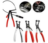 Alicates para abrazaderas de manguera flexibles, tipo cable, herramienta de extracción para reparación de automóviles, para abrazaderas de mangueras de agua, radiadores y calentadores de refrigerante automotriz.