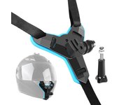 Casco integral con soporte para la barbilla, correa para casco de motocicleta para Go Pro