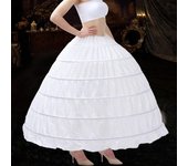 Polisón de 6 piezas de acero para vestido de novia, súper esponjoso, disponible en 9 colores Six-steel rod blanco