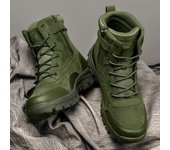Botas de senderismo de cuero impermeables para hombre, zapatillas de deporte para hombre, botas ligeras y transpirables, zapatos para hombre 46 negro