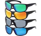 Gafas de Sol Deportivas Hombre Polarizadas Rectangulares Mate Espejadas One Size bleu de france