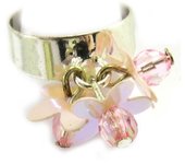 Les Trésors De Lily [R6702] - Anillo para dedo rosa 'Scarlett' - 15 mm rosa brillante