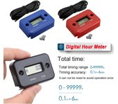 Contador de horas Digital pantalla LCD contador tacómetro impermeable para bicicleta ATV motocicleta moto de nieve gasolina barco contador de motor de Gas azul