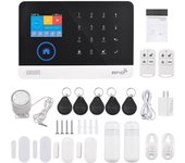 Aoresac WiFi GSM inalámbrico sistema de seguridad para el hogar sistema de alarma de puerta teléfono Tuya APP alerta con 2 * US Plug