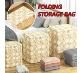 Bolsa de almacenamiento de colchas, grande, a prueba de polvo, con cremallera, organizador para debajo de la cama, cajas para armario, cubo, bolsa de almacenamiento de ropa 18L beige