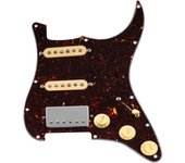 Golpeador precableado Musiclily Pro HSS ST con juego de pastillas Artec Alnico 5 para guitarra eléctrica Strat 4P con patrón carey.