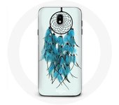 Coque pour samsung galaxy S4 Attrape Rêve Bleu Fond Blanc