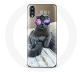 Coque pour Huawei P20 Lite Chat avec Lunettes de vue violettes