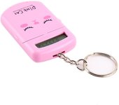Mini calculadora de dibujos animados lindo con llavero pantalla de 8 dígitos calculadora portátil de tamaño de bolsillo para color rosa