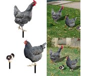 3 uds pollo decoración del hogar escultura de jardín realista arte de patio decoración rústica al aire libre