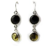 Les Trésors De Lily [N0768] - Boucles Créateur 'Scarlett' marron noir plata