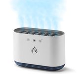 Humidificadores para dormitorio, temporizador de 10 horas, difusores de aceites esenciales de aromaterapia de 900 ml, 6 modos de niebla, portátiles blanco