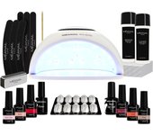 Paris Gel Nail Kit KIT SPHERE Color Gel 6 Color Set Base Top Coat Incluye otras herramientas para uñas Méanail [Lámpara UV/LED] y encendido/apagado