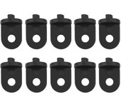 10 ganchos de plástico para invernadero, para colgar plantas y flores. (Negro) negro