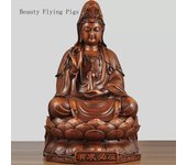 1 estatua de Buda Guanyin de resina de 18 x 18 x 29 cm, decoración para sala de estar, entrada, altar, salón budista dedicado a figuras y estatuas.