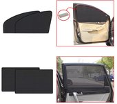 1/2 piezas de cortina solar magnética para coche, parasol anti-UV, para ventana lateral plegable automática, protección solar, mosquitera para coche, accesorios interiores