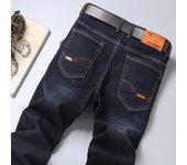 Vaqueros elásticos de otoño/invierno para hombre: corte recto holgado, estilo informal de negocios. 009 Regular, 33 yards negro