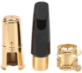 Kit de boquilla para saxofón alto con ligadura de capuchón, metal y latón, accesorios para saxofón profesionales