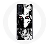 Coque pour Vivo Y72 Sangoku Naruto Luffy one piece Dragon Ball Z fond noir et blanc anime manga - Maniacase