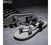 Estilo de pareja de verano Cuerda de 3 colores con chanclas Zapatos de playa de moda Cómodos Antideslizantes Tendencia de moda Resistentes al desgaste 36 negro