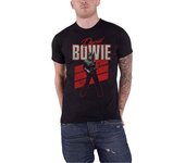 David Bowie - Camiseta unisex para adulto con saxofón L rojo/negro