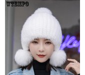 Gorros tejidos de invierno Gorros cálidos Gorros con forro polar Gorro de invierno para mujer