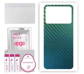apgo Protective Skin Sticker for the back compatible with Realme Narzo 50I Prime, Wrap Film, Foil, Vinyl - Pattern Carbon Chameleon CAKA1