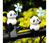 Adorable panda rojo, molino de viento, libélula de bambú, batería, bicicleta, adornos de motocicleta eléctrica Spare Windmill