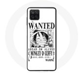Coque Samsung Galaxy A12 One Piece Manga affiche de recherche Blanche