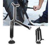Gato para motocicleta, soporte para ruedas que ahorra mano de obra, caballete lateral, elevador de basculante estable, marco elevador, accesorios para motocicleta negro