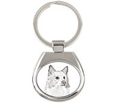 Icelandic Sheepdog, Icelandic Spitz, Iceland Dog - keychain with a dog, keychain with a print, personalized pendant from the Art-Dog brand plata