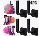 Perchero adhesivo sin taladro para sombreros: Organizador de gorras de béisbol de pared para puertas y armarios: ganchos, percha y soporte para gorras que ahorran espacio. blanco