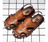 2022 Sandalias de moda de verano para hombres Chanclas Zapatos casuales de moda Sandalias de cuero de Pu 38 negro
