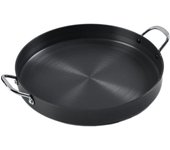 Sartén coreana para parrilla con revestimiento antiadherente, redonda, para barbacoa, para cocinar en interiores y exteriores, 40 cm 35cm / 13.78in