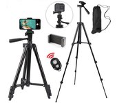 Trípode para teléfono inteligente, trípode ligero para cámara con control remoto Bluetooth para selfies, soporte para teléfono, fotografía de video para iPhone 14