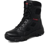 Botas de moto para hombre, zapatos casuales masculinos, botas de cuero negras, botas de masculinidad, zapatos de montañismo, botas para hombre 40