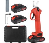Tijeras de podar eléctricas de 30 mm y 21 V, cortadora de ramas de árboles inalámbrica profesional con 2 US plug rojo/negro