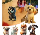 Nuevo Navidad lindo perro serie decoraciones para árboles de Navidad coche colgante style 1
