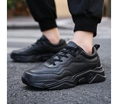 Zapatos casuales de terciopelo de talla grande para hombre, nueva tendencia de moda otoño/invierno. Zapatillas de running ligeras, cálidas y versátiles. size 40 negro