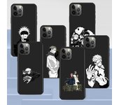 Funda de teléfono para Apple Iphone 14 11 13 Pro Max 12 Mini Xr 7 8 + Se 2020 Xs 6 6s Plus, funda negra de silicona Jujutsu Kaisen iPhone 6(6s)