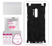 apgo Protective Skin Sticker for the back+sides compatible with OnePlus 8 Pro, Full Wrap Film, Foil, Vinyl - Pattern Black Camo