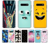 Para Samsung Galaxy S10 Plus Funda Negra Linda Suave Tpu 6.4 Pulgadas GalaxyS10Plus Silicona Ultra Delgada Protección Completa Parachoques A Prueba de Golpes S10 Plus-Style 1