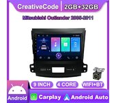 9 pulgadas Android Carplay para Mitsubishi Outlander 2005-2011 Radio de coche reproductor de vídeo Multimedia navegación GPS WIFI 2 + 32GB 1+16GB