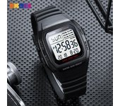 Relojes deportivos SKMEI de marca de lujo para hombre, reloj Digital LED, relojes de pulsera militares impermeables para hombre plata