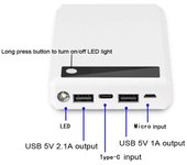 Dual USB 6x18650 baterías DIY Power Bank Box funda, soporte cargador adaptador de corriente para tableta de teléfono móvil negro