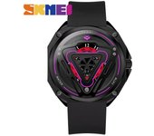 Reloj deportivo de moda SKMEI, movimiento importado de Japón, resistente al agua, ecológico, correa de silicona suave, reloj con espejo mineral mejorado para mujer 7101 blanco